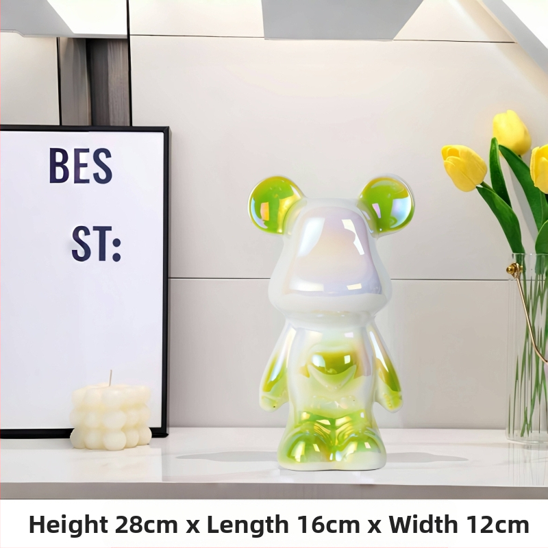 Keramikas lāča karikatūras figūriņa, modernā minimālistiskā stilā; Materiāls: glazēta keramika; Kategorija: Karikatūra; Ideāls dāvanai