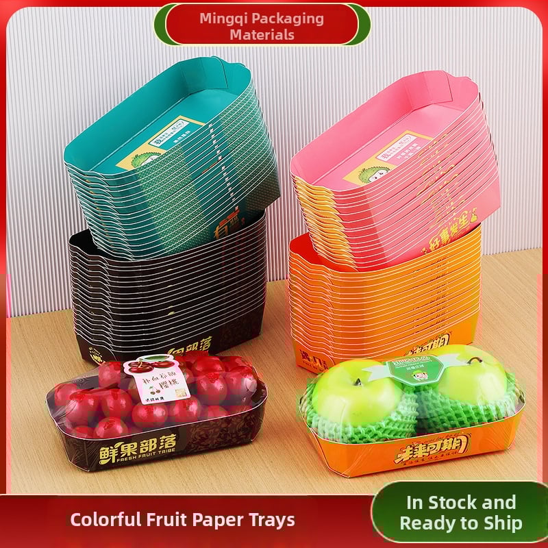 Papīra augļu plate vitrīnas nolūkam, svaigs un mīļš stils, izlaišana ziemā 2024