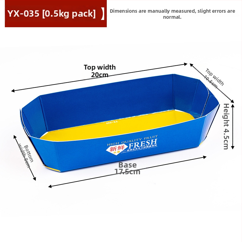 Papīra augļu plate vitrīnas nolūkam, svaigs un mīļš stils, izlaišana ziemā 2024