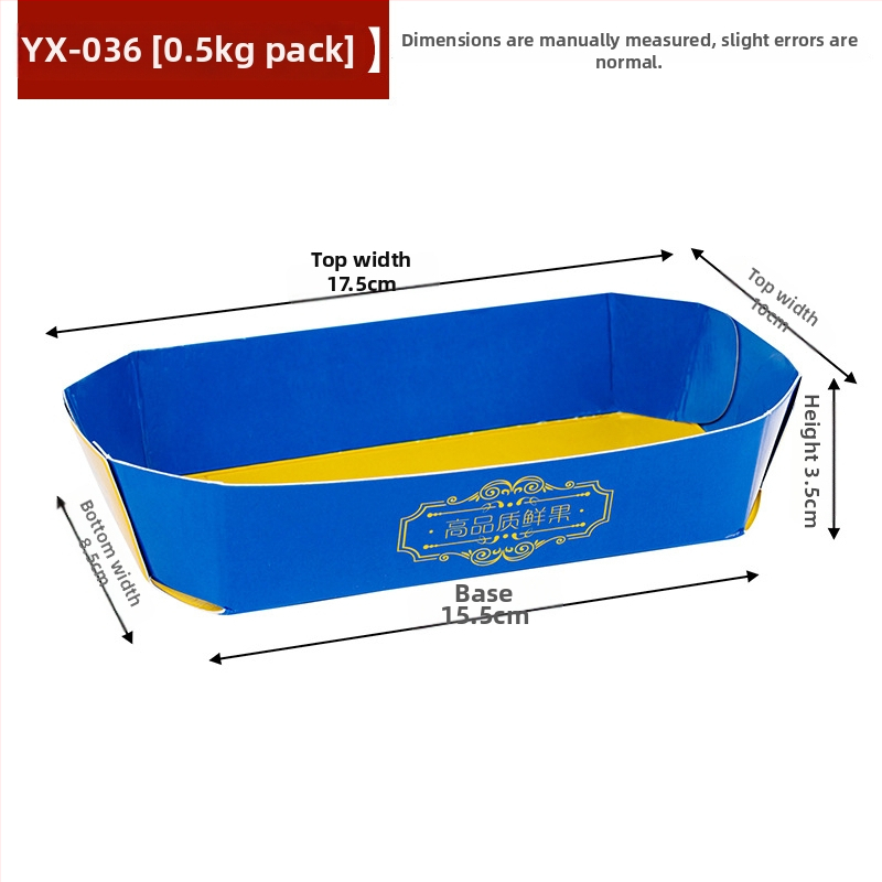 Papīra augļu plate vitrīnas nolūkam, svaigs un mīļš stils, izlaišana ziemā 2024