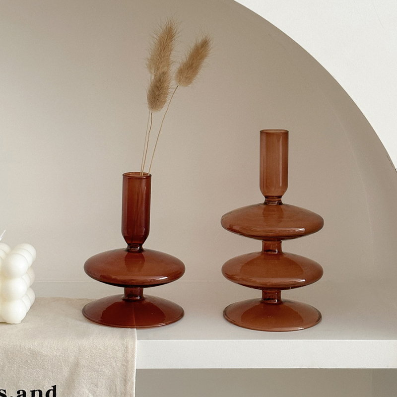 Üveg váza nappali dekorációhoz – könnyed luxus stílus, alap fa palettás, alkalmas házavatóra és ünnepi alkalmakra