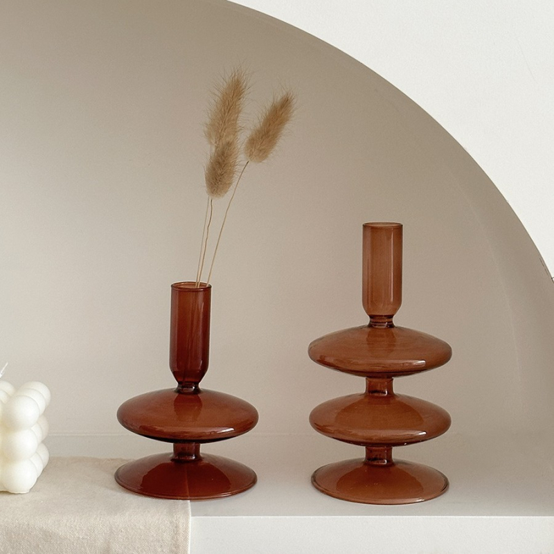 Üveg váza nappali dekorációhoz – könnyed luxus stílus, alap fa palettás, alkalmas házavatóra és ünnepi alkalmakra