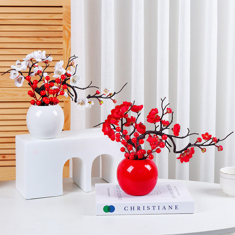 Keramikas laimes figūra augļu formā, Qiyang, ķīniešu stils, kartona iepakojums