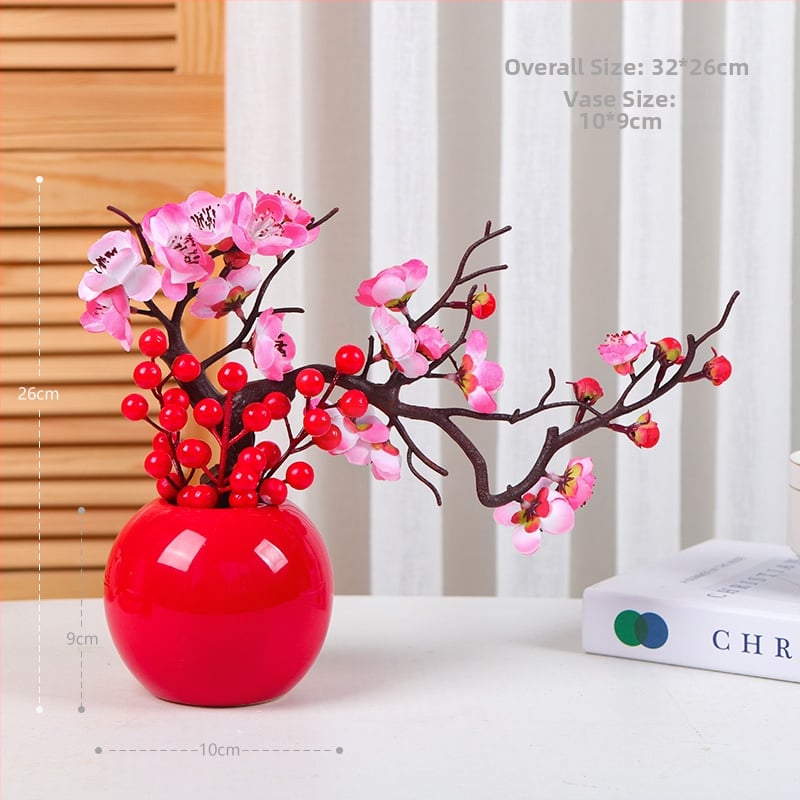 Keramikas laimes figūra augļu formā, Qiyang, ķīniešu stils, kartona iepakojums