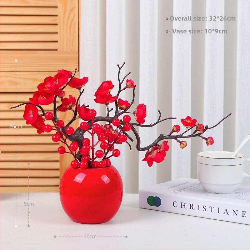 Keramikas laimes figūra augļu formā, Qiyang, ķīniešu stils, kartona iepakojums