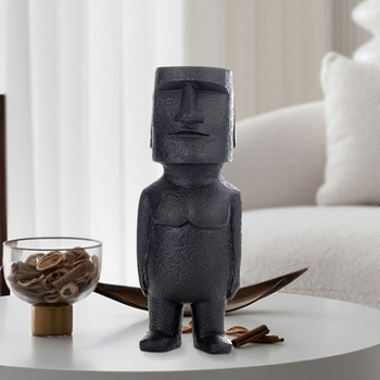 Moai statuja skandināvu minimālisma stilā — figūra no sintētiskā sveķu, Top rhyme zīmols, kods Dy2075, kategorija: figūra, piemērota viesistabai, TV skapim un rakstāmgaldam dekoram