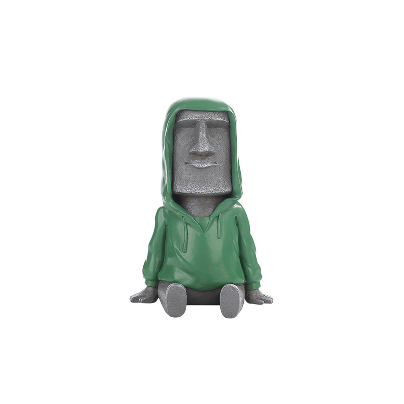 Moai statuja skandināvu minimālisma stilā — figūra no sintētiskā sveķu, Top rhyme zīmols, kods Dy2075, kategorija: figūra, piemērota viesistabai, TV skapim un rakstāmgaldam dekoram