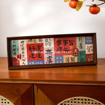 Teak koka dekoratīvā figūra ieejai un dzīvojamai istabai, jauns činoiserijas stils, amatniecība: cits; dāvana dzimšanas dienā un Ziemassvētkiem