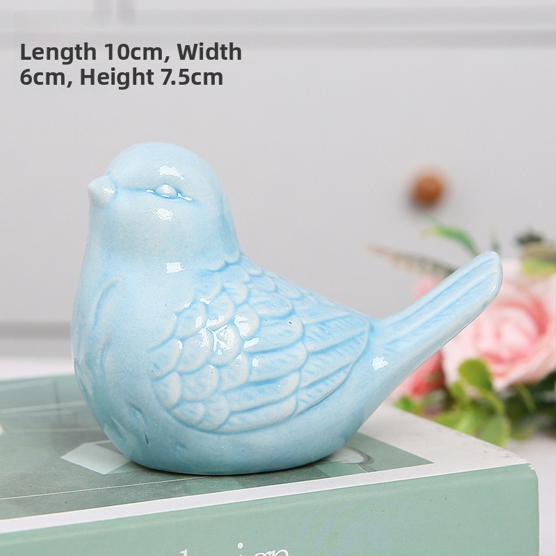 Keramikas putnu skulptūra, mīļa dizaina, mūsdienu minimālisma stils, mājas dekors dzīvojamajai istabai un darba telpai, TV skapja dekoram