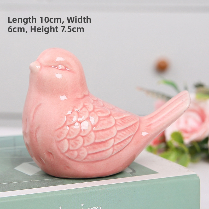 Keramikas putnu skulptūra, mīļa dizaina, mūsdienu minimālisma stils, mājas dekors dzīvojamajai istabai un darba telpai, TV skapja dekoram