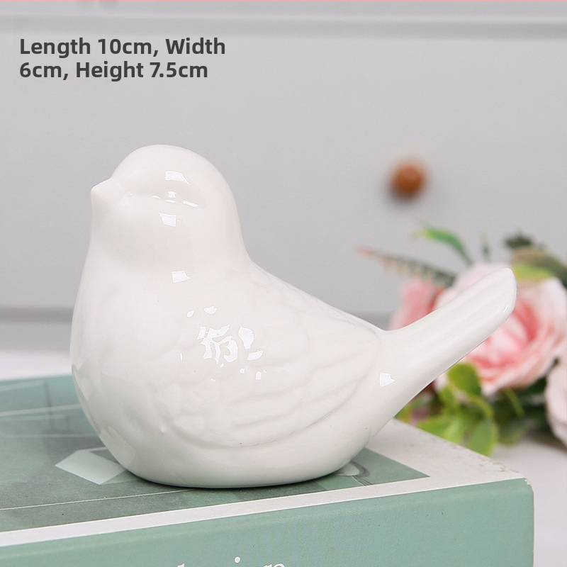 Keramikas putnu skulptūra, mīļa dizaina, mūsdienu minimālisma stils, mājas dekors dzīvojamajai istabai un darba telpai, TV skapja dekoram