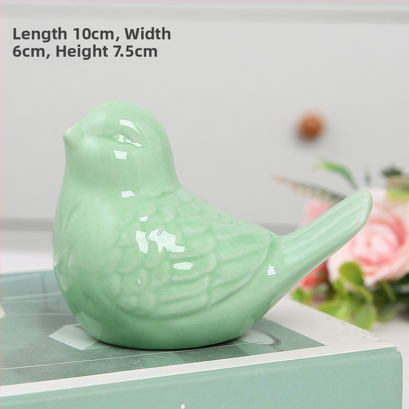 Keramikas putnu skulptūra, mīļa dizaina, mūsdienu minimālisma stils, mājas dekors dzīvojamajai istabai un darba telpai, TV skapja dekoram