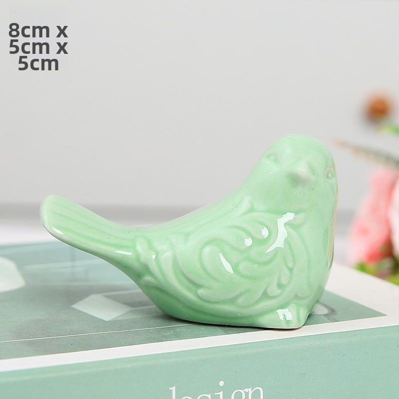 Keramikas putnu skulptūra, mīļa dizaina, mūsdienu minimālisma stils, mājas dekors dzīvojamajai istabai un darba telpai, TV skapja dekoram