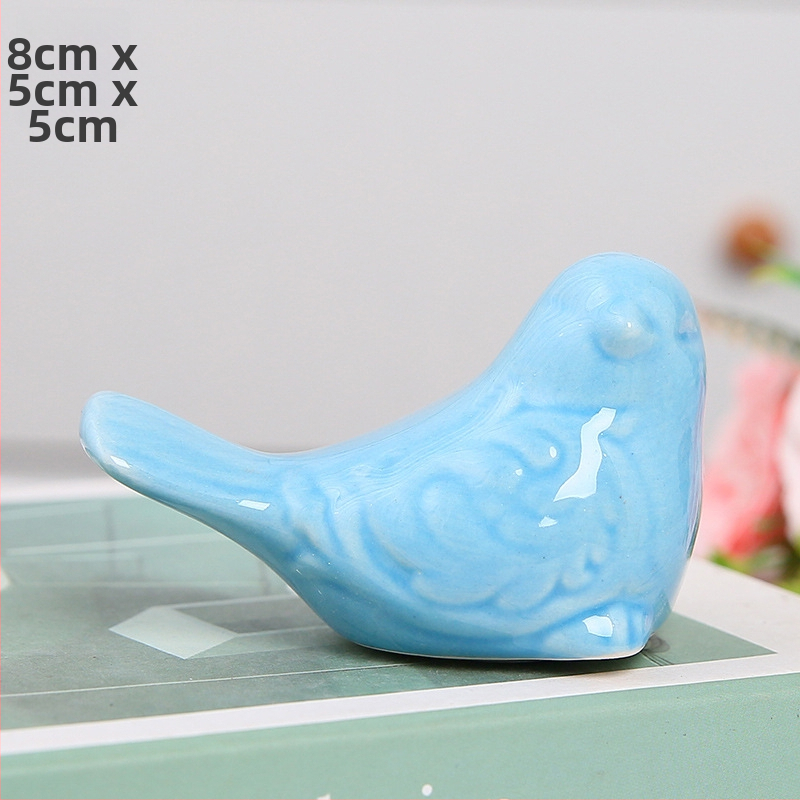 Keramikas putnu skulptūra, mīļa dizaina, mūsdienu minimālisma stils, mājas dekors dzīvojamajai istabai un darba telpai, TV skapja dekoram