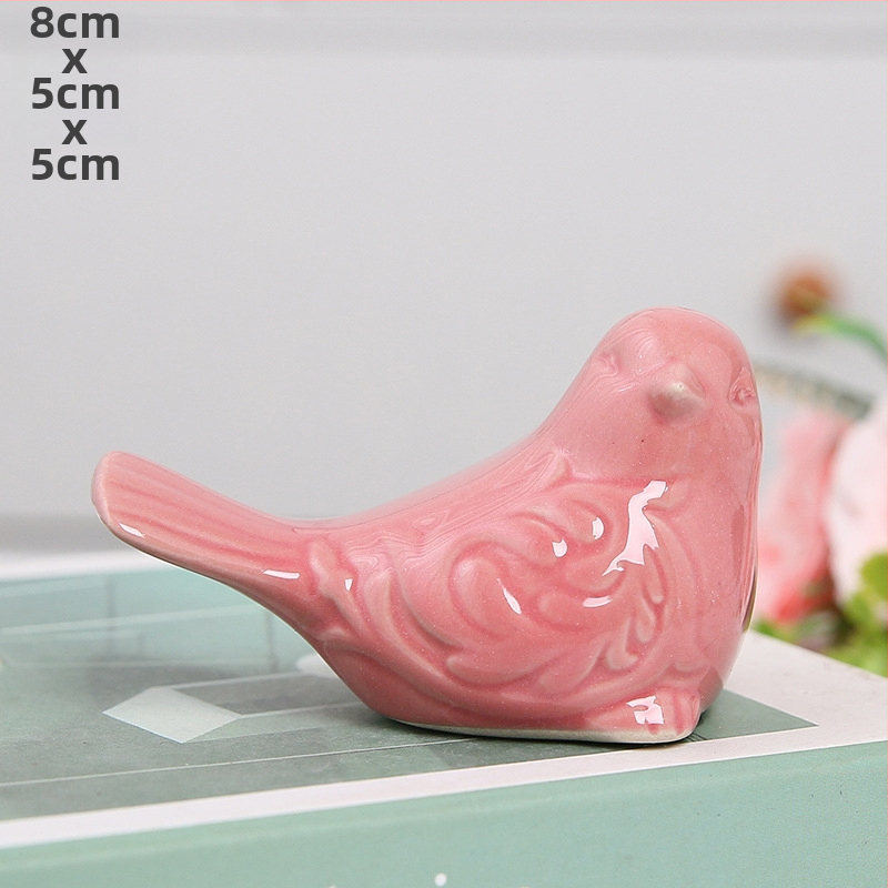 Keramikas putnu skulptūra, mīļa dizaina, mūsdienu minimālisma stils, mājas dekors dzīvojamajai istabai un darba telpai, TV skapja dekoram