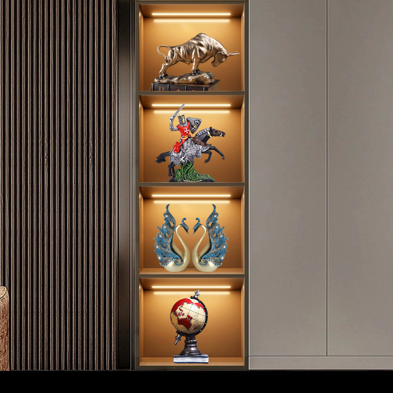 Vīna skapi dekoru komplekts — sveķu fonogrāfa aksesuāri birojam un viesistabai, Tengda zīmols, moderns retro stils, gatavs dāvanai