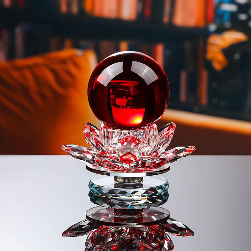 Kristāla Lotus dekors ar lampas pamatni un kristāla lodīte - Materiāls: bambuss; Stils: Ķīniešu stils; Pasūtījuma apstrāde: Jā; Preces numurs: 1009200268