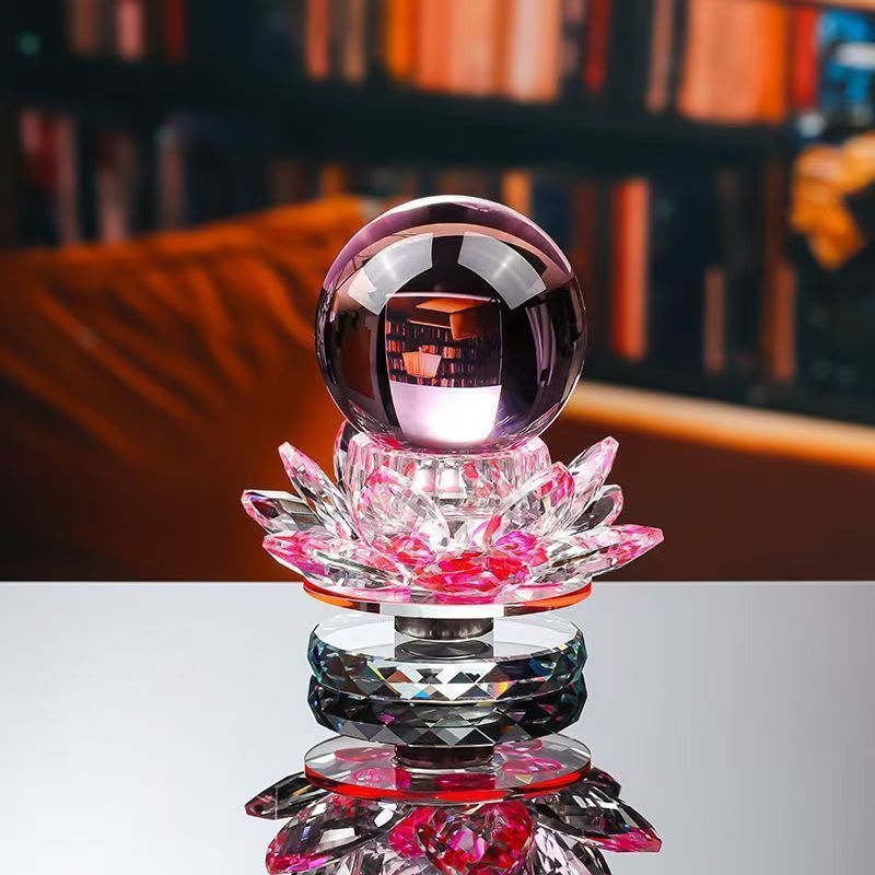 Kristāla Lotus dekors ar lampas pamatni un kristāla lodīte - Materiāls: bambuss; Stils: Ķīniešu stils; Pasūtījuma apstrāde: Jā; Preces numurs: 1009200268