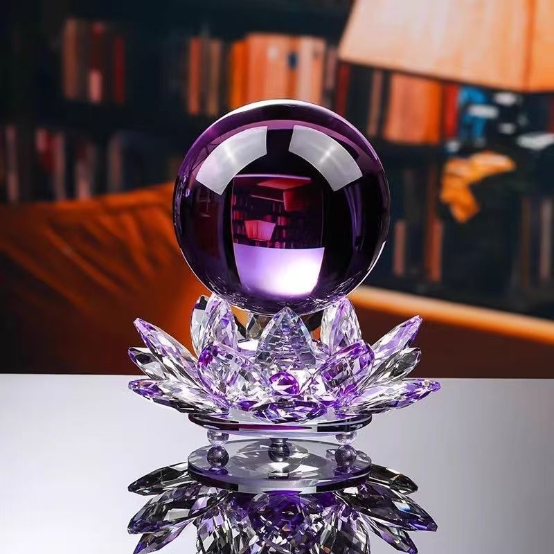 Kristāla Lotus dekors ar lampas pamatni un kristāla lodīte - Materiāls: bambuss; Stils: Ķīniešu stils; Pasūtījuma apstrāde: Jā; Preces numurs: 1009200268