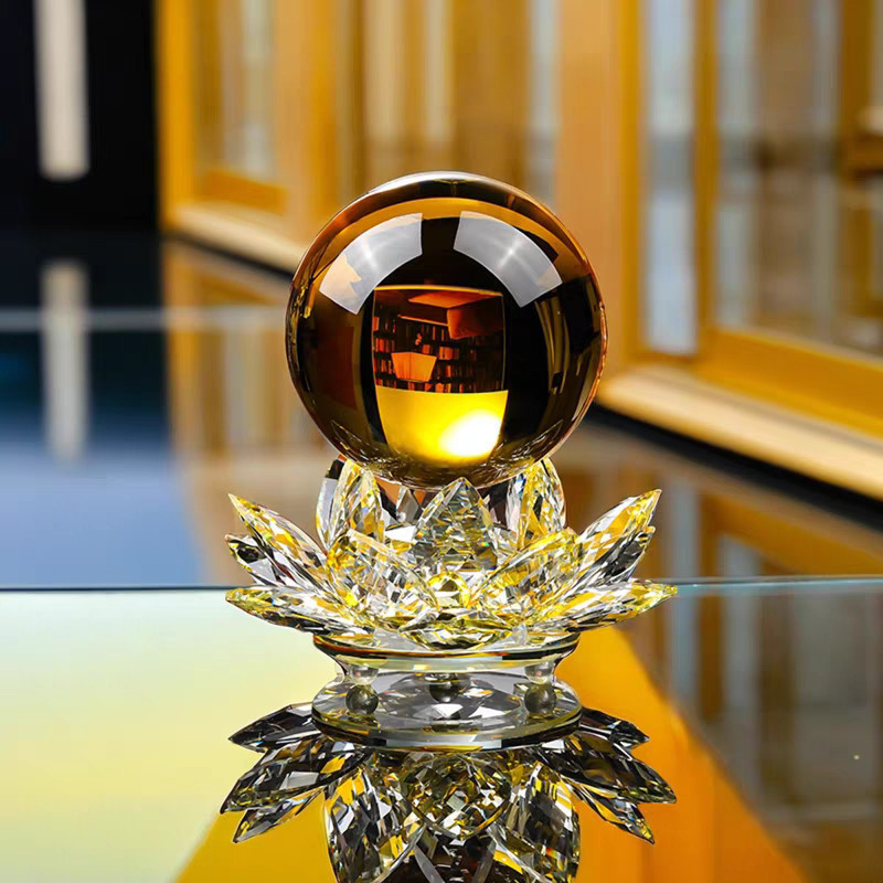 Kristāla Lotus dekors ar lampas pamatni un kristāla lodīte - Materiāls: bambuss; Stils: Ķīniešu stils; Pasūtījuma apstrāde: Jā; Preces numurs: 1009200268