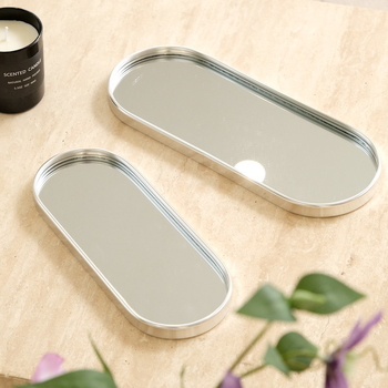 Viegls luksusa stila metāla spoguļa trauks ar daudzpusīgu neregulāru formu, pakaramais spogulis dzīvojamai istabai