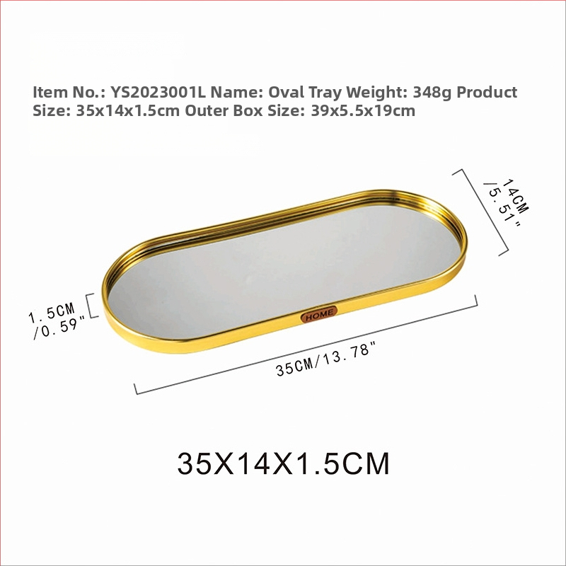 Viegls luksusa stila metāla spoguļa trauks ar daudzpusīgu neregulāru formu, pakaramais spogulis dzīvojamai istabai