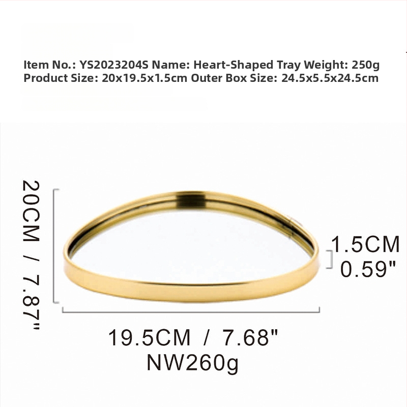 Viegls luksusa stila metāla spoguļa trauks ar daudzpusīgu neregulāru formu, pakaramais spogulis dzīvojamai istabai