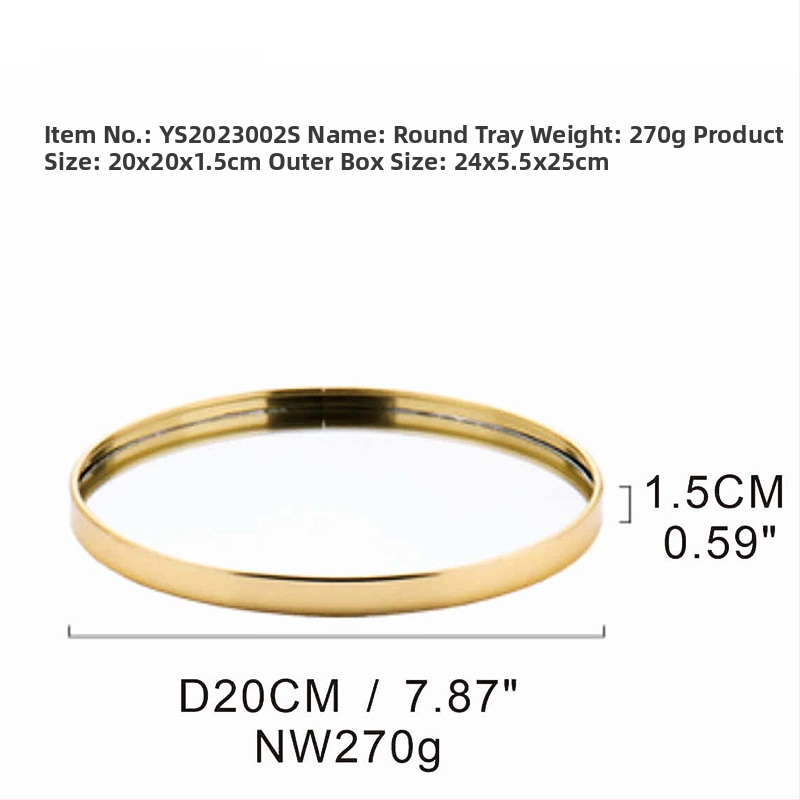 Viegls luksusa stila metāla spoguļa trauks ar daudzpusīgu neregulāru formu, pakaramais spogulis dzīvojamai istabai