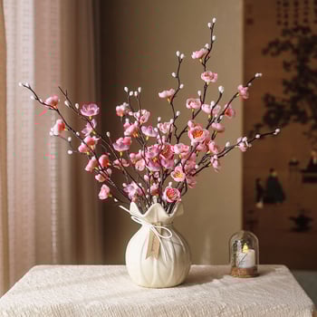 Mākslīga ziedu filiāle no zīda, mājas dekoriem, ar stilizāciju un 3D drukāšanas tekstūru