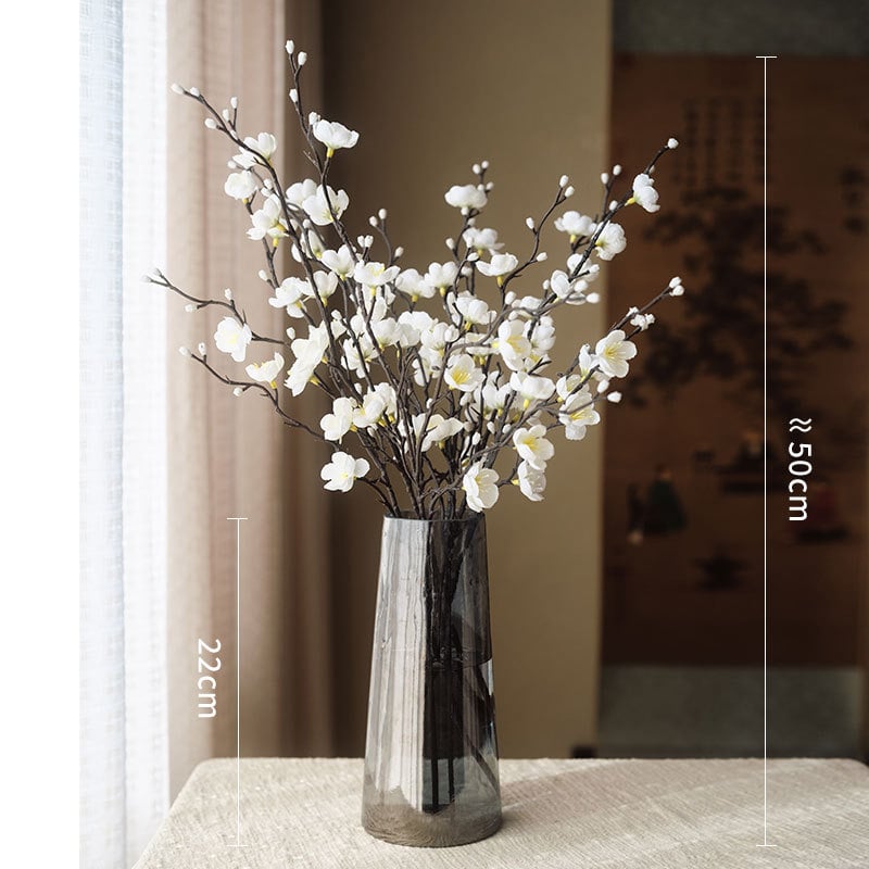 Mākslīga ziedu filiāle no zīda, mājas dekoriem, ar stilizāciju un 3D drukāšanas tekstūru