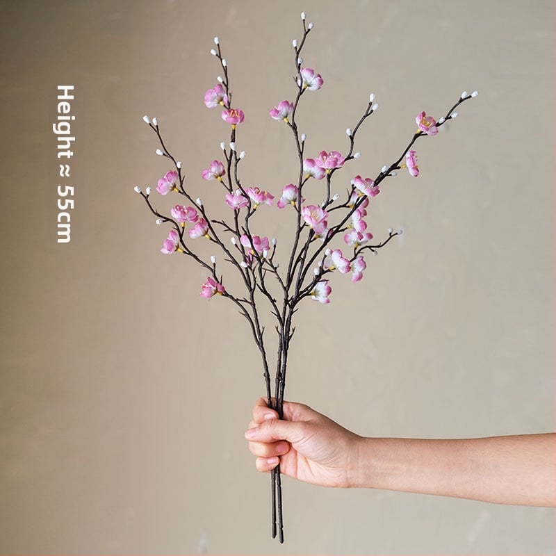 Mākslīga ziedu filiāle no zīda, mājas dekoriem, ar stilizāciju un 3D drukāšanas tekstūru