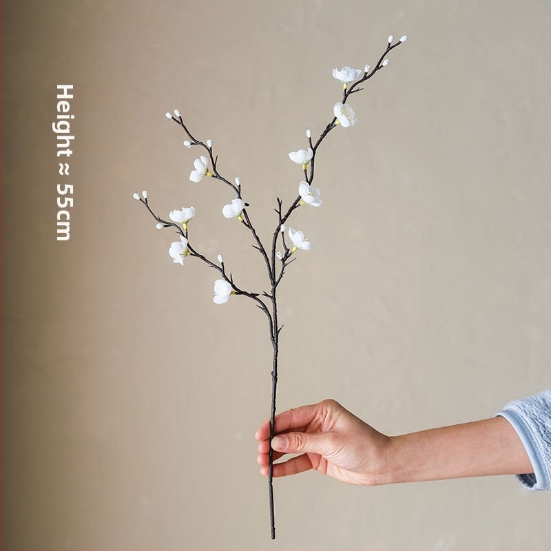 Mākslīga ziedu filiāle no zīda, mājas dekoriem, ar stilizāciju un 3D drukāšanas tekstūru