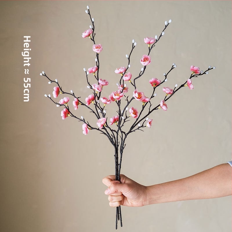 Mākslīga ziedu filiāle no zīda, mājas dekoriem, ar stilizāciju un 3D drukāšanas tekstūru