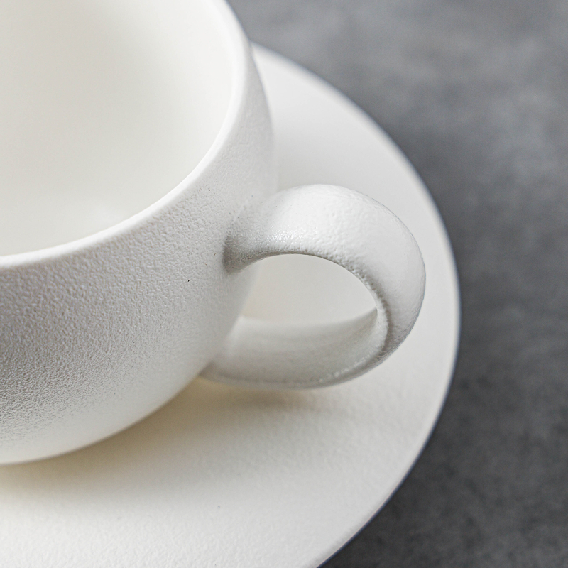 Keramiska kafijas krūze, retro vieglā luksusa stils, pielāgojama, latte art iespēja, svars 500 g (Keramikas materiāls • Latte art iespēja • Pielāgojama • Svars 500 g • Retro vieglā luksusa stils)