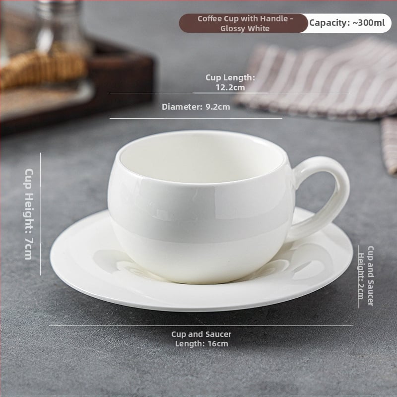 Keramiska kafijas krūze, retro vieglā luksusa stils, pielāgojama, latte art iespēja, svars 500 g (Keramikas materiāls • Latte art iespēja • Pielāgojama • Svars 500 g • Retro vieglā luksusa stils)