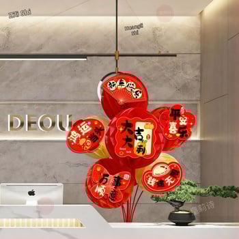 Vietos dekoravimo rekvizitai – popierinė medžiaga, šventinis stilius, Pavasario festivalio dekoracijos