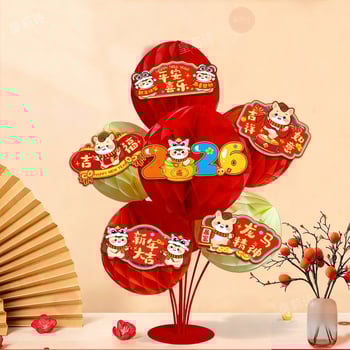 Vietos dekoravimo rekvizitai – popierinė medžiaga, šventinis stilius, Pavasario festivalio dekoracijos