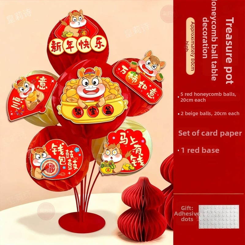 Vietos dekoravimo rekvizitai – popierinė medžiaga, šventinis stilius, Pavasario festivalio dekoracijos