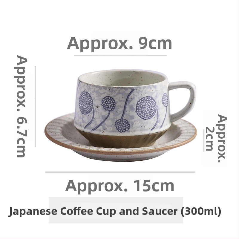 Keramikas kafas krūze ar ziedu rakstu, retro stilā, divu vienību komplekts, mikroviļņu krāsnij droša un izturīga pret augstām temperatūrām