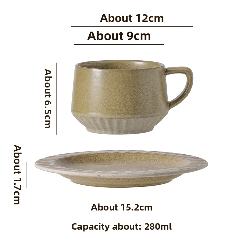 Keramikas kafas krūze ar ziedu rakstu, retro stilā, divu vienību komplekts, mikroviļņu krāsnij droša un izturīga pret augstām temperatūrām