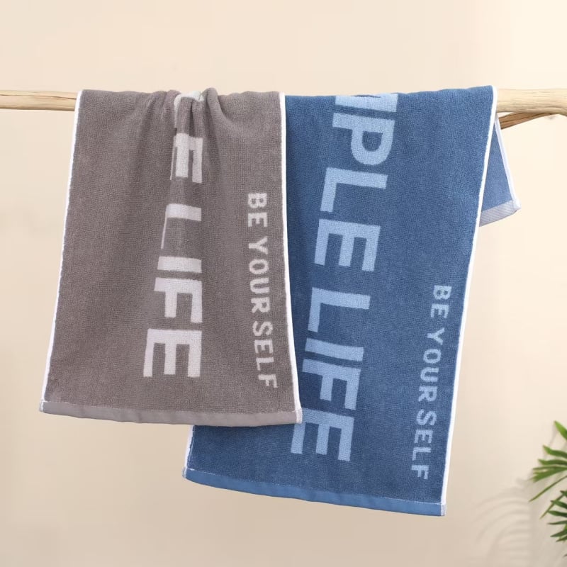 Jinxi Gaoyang 100% kokvilnas sejas dvielis – 32S dzija, 100–120 g, 100% kokvilna