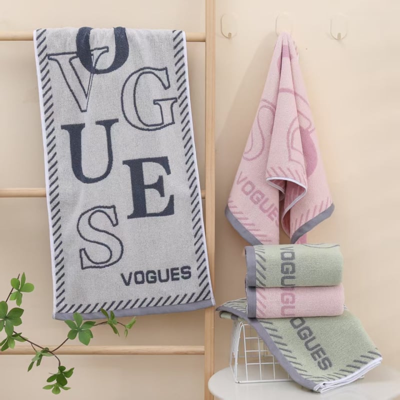 Jinxi Gaoyang 100% kokvilnas sejas dvielis – 32S dzija, 100–120 g, 100% kokvilna