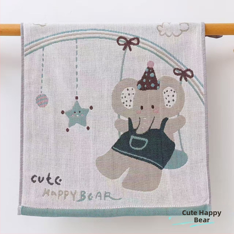 100% kokvilnas kvadrātveļas dvielis, 32 diegu džakvards audums, 50 g, izšūts sejai dvielis