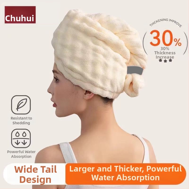 Női hajszárító sapka, korall flock anyag, 140–169 g, szegélyezés, Chuhui márka