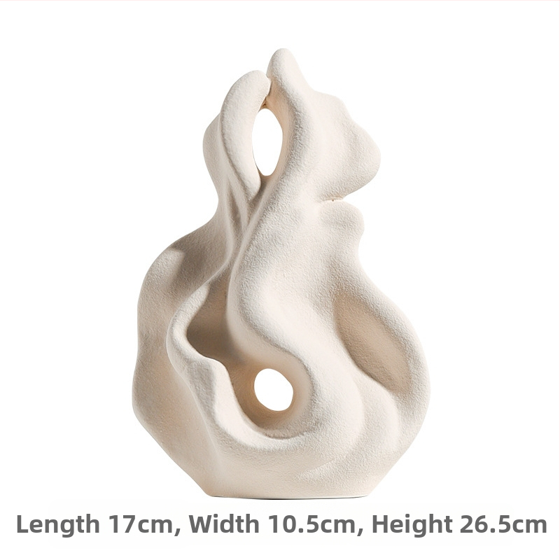 Keramikas dekoratīvā figūra mājai, porcelāns, ģeometrisks dizains, mūsdienīgs minimālisms, zīmols Clear Day