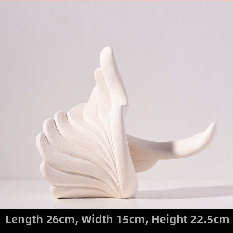 Keramikas dekoratīvā figūra mājai, porcelāns, ģeometrisks dizains, mūsdienīgs minimālisms, zīmols Clear Day