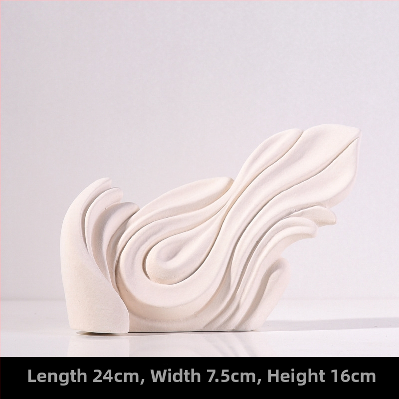 Keramikas dekoratīvā figūra mājai, porcelāns, ģeometrisks dizains, mūsdienīgs minimālisms, zīmols Clear Day