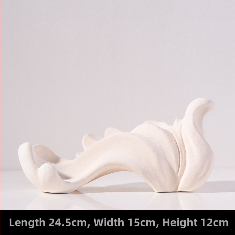 Keramikas dekoratīvā figūra mājai, porcelāns, ģeometrisks dizains, mūsdienīgs minimālisms, zīmols Clear Day