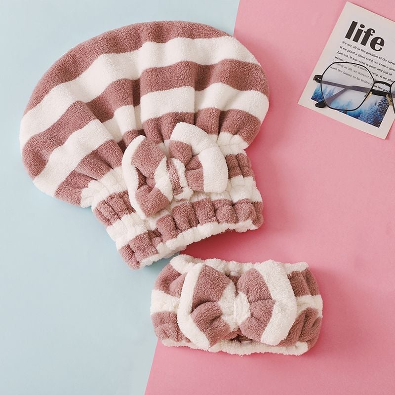 Unique mikrošķiedras matu žāvēšanas cepure, 150D diegs, masa zem 30 g