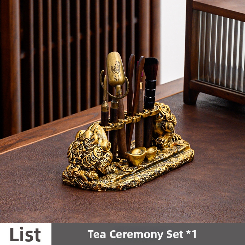 Set ceremonial de ceai Six Gentlemen pentru Kung Fu — accesorii din rășină de înaltă calitate, trusă completă de instrumente pentru ceai, 0,5 kg, ambalaj inclus, vara 2024